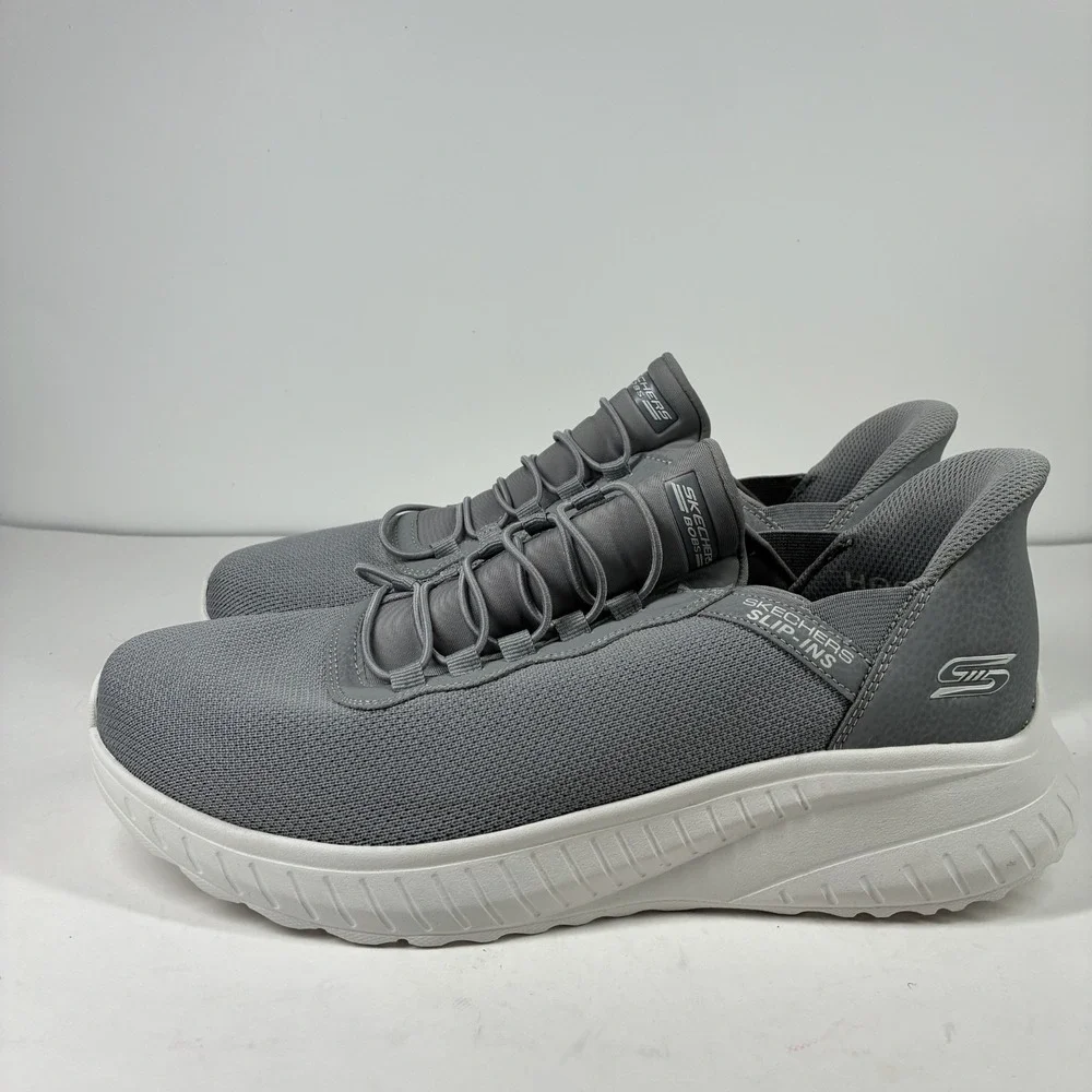 Skechers BOBS Squad Chaos Daily Hype Men's 11W Gray Hands Free Slip-Ins Sneakers